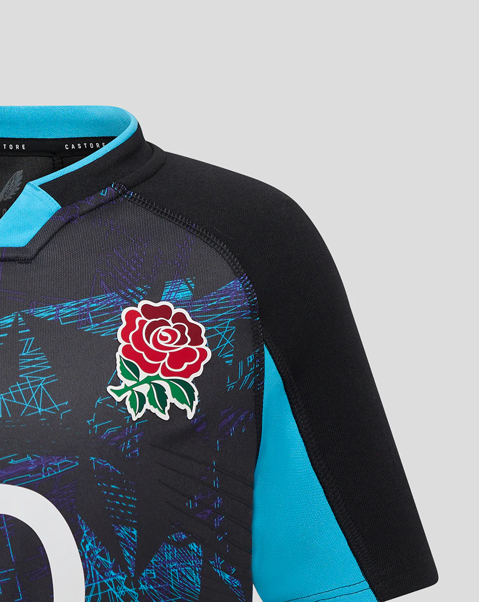 England Rugby 25/26 Alternate Replica Shirt Junior - Caviar/Swim Cap - Image 3
