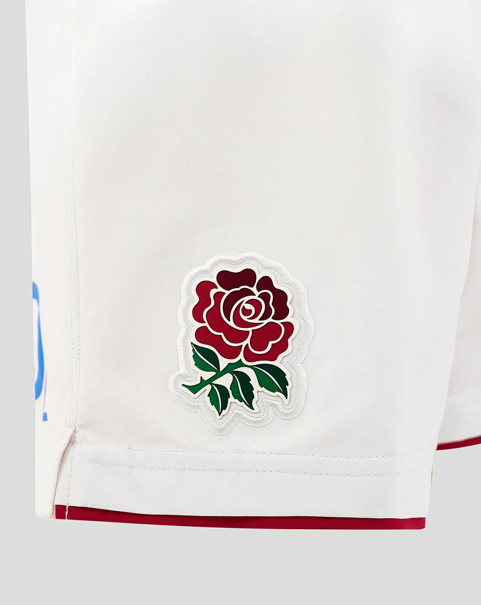 Junior England Rugby 25/26 Home Shorts - Brilliant White - Image 3
