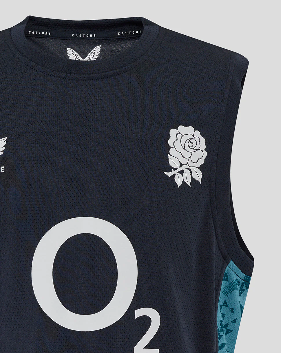 Men’s England Rugby 25/26 Performance Sleeveless T-Shirt – Inkwell - Image 3