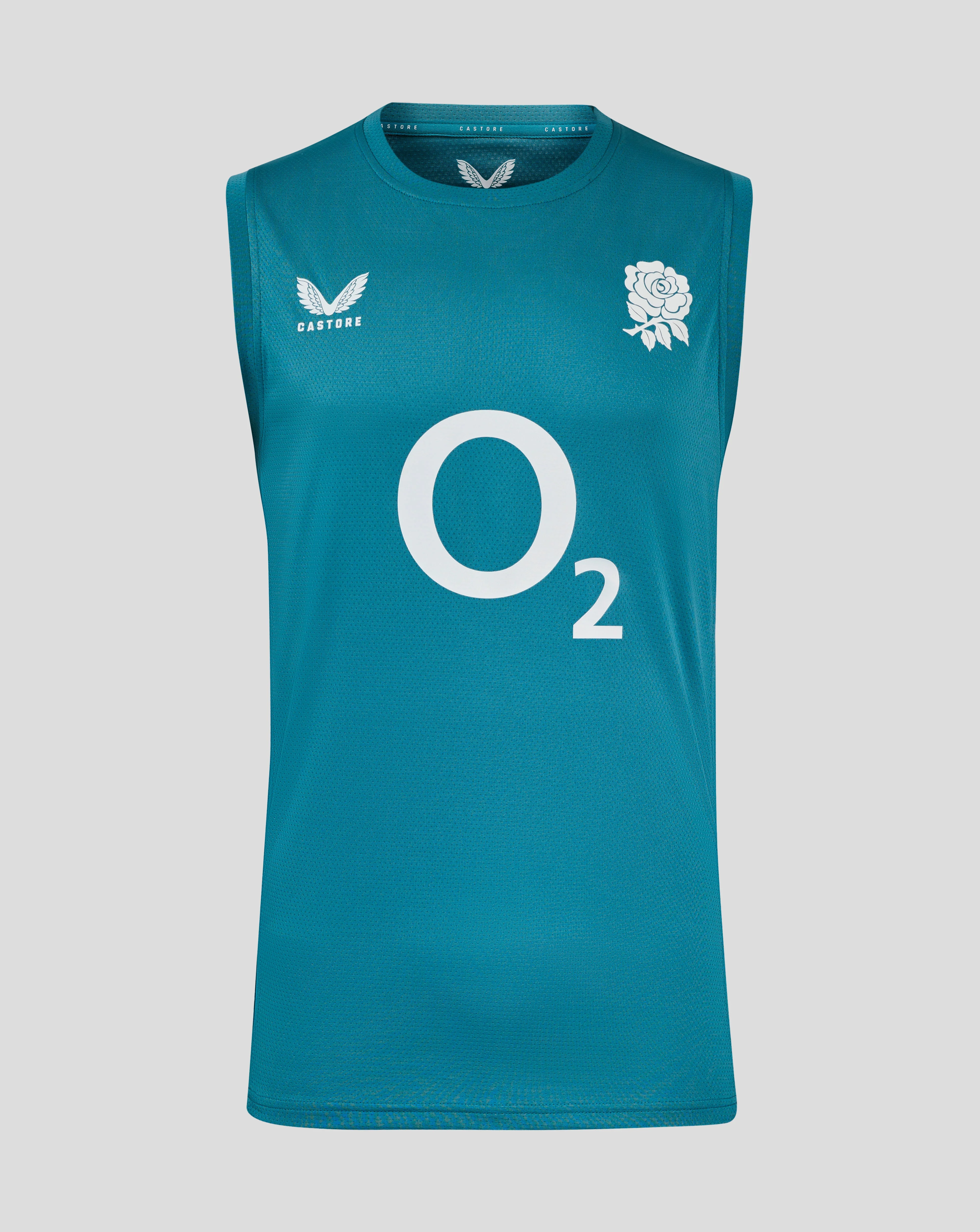Men’s England Rugby 25/26 Performance Sleeveless T-Shirt – Storm Blue