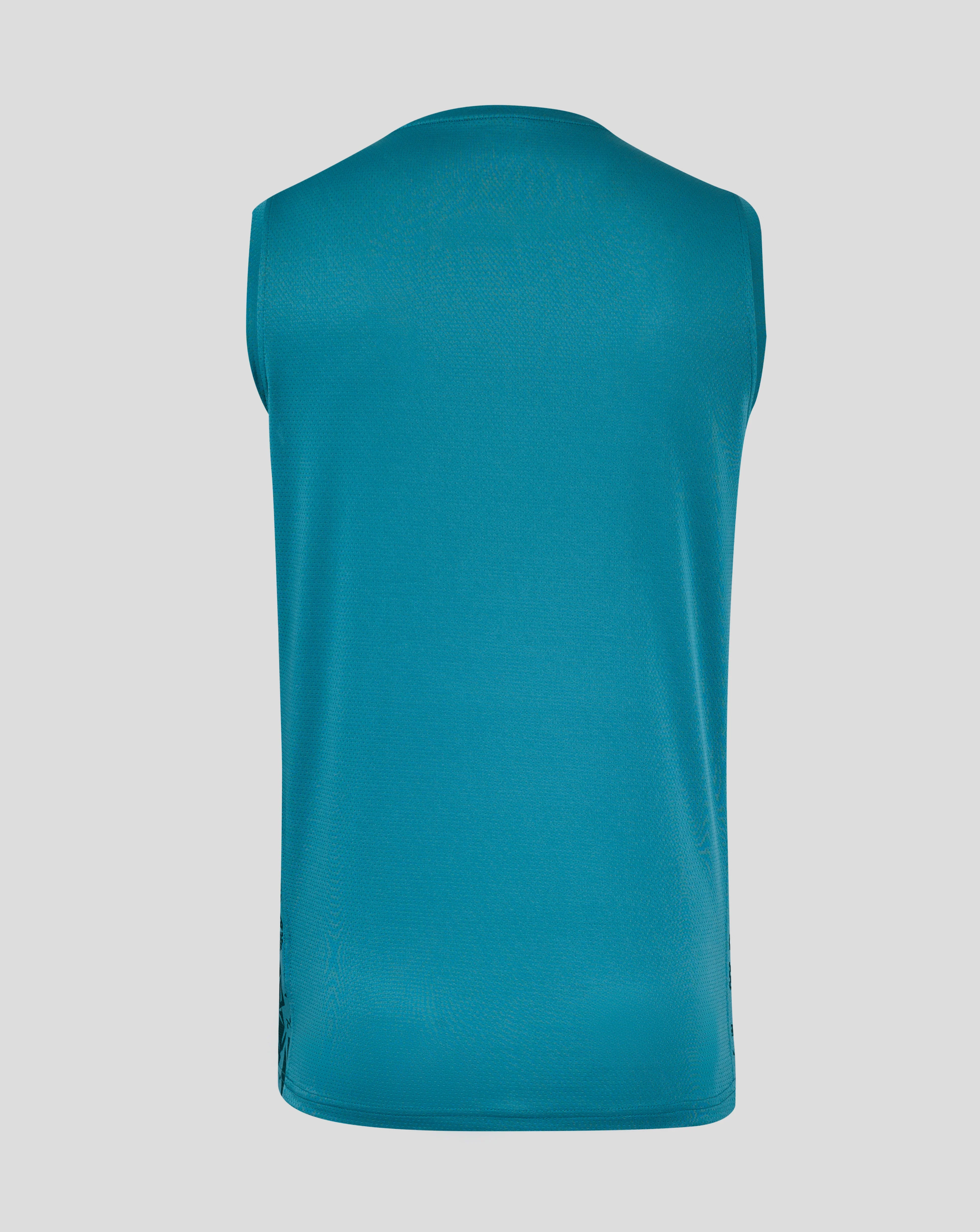 Men’s England Rugby 25/26 Performance Sleeveless T-Shirt – Storm Blue - Image 2