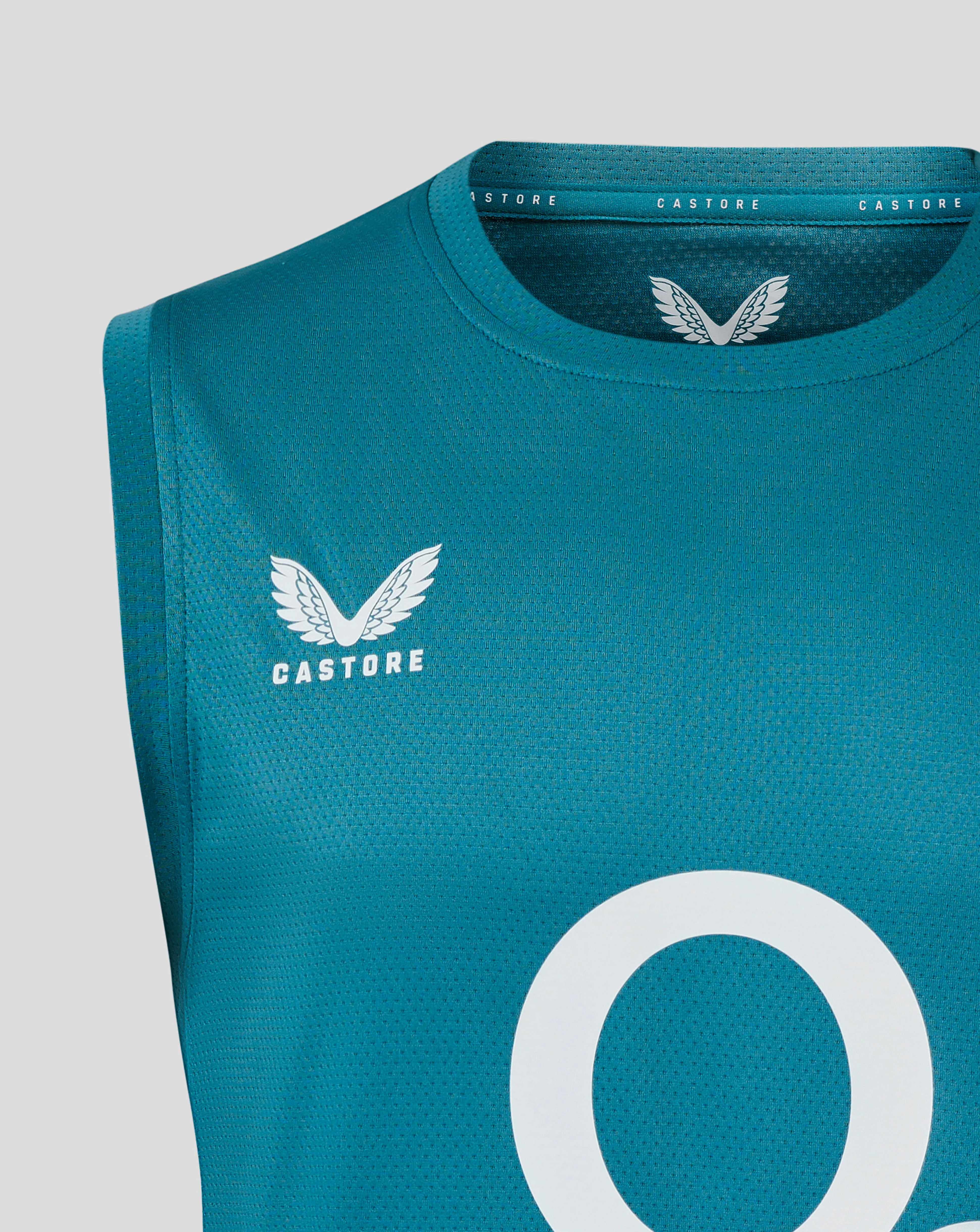 Men’s England Rugby 25/26 Performance Sleeveless T-Shirt – Storm Blue - Image 4