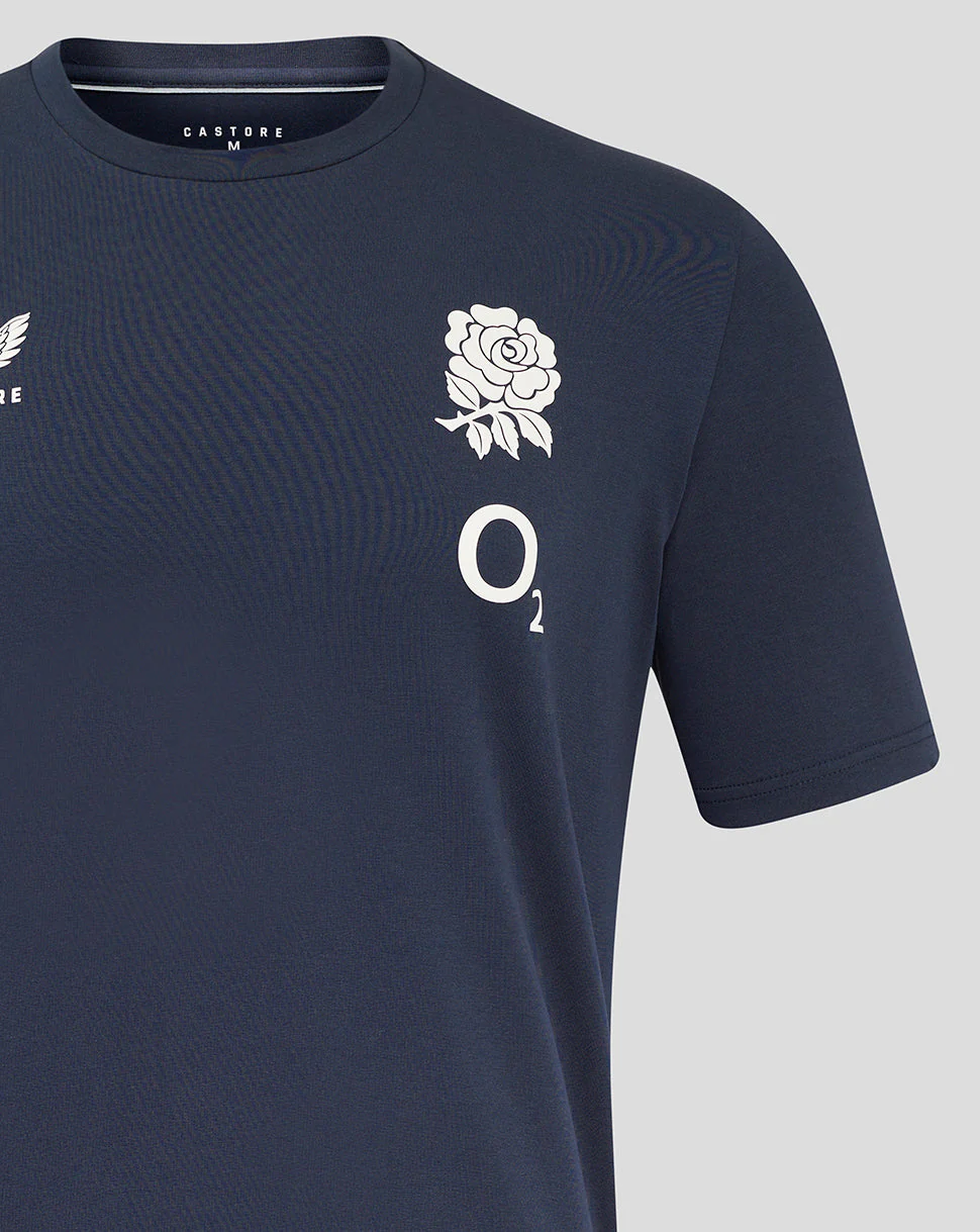 Men's England Rugby 25/26 Travel Short Sleeve Tee - Inkwell - Image 4