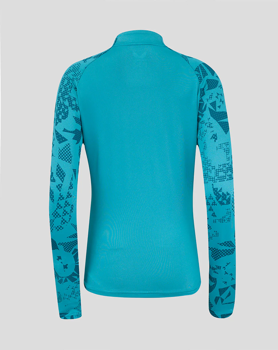 Women’s England Rugby 25/26 Performance Long Sleeve Midlayer Top – Storm Blue - Image 2