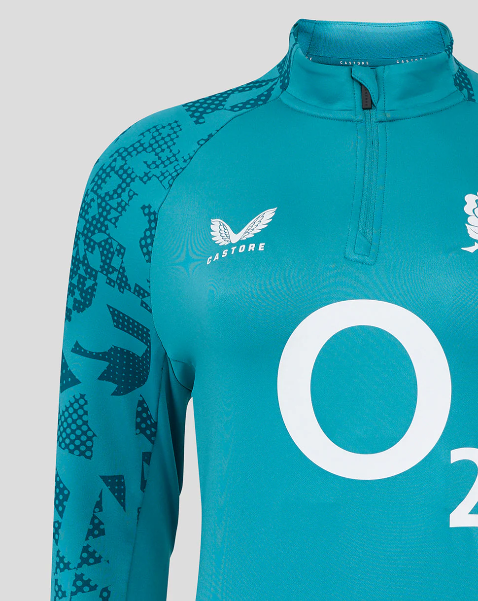 Women’s England Rugby 25/26 Performance Long Sleeve Midlayer Top – Storm Blue - Image 4