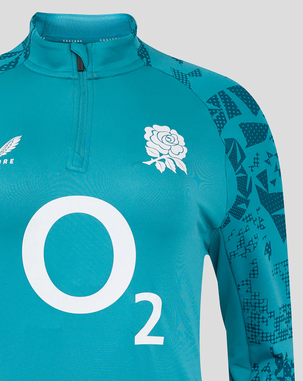 Women’s England Rugby 25/26 Performance Long Sleeve Midlayer Top – Storm Blue - Image 5