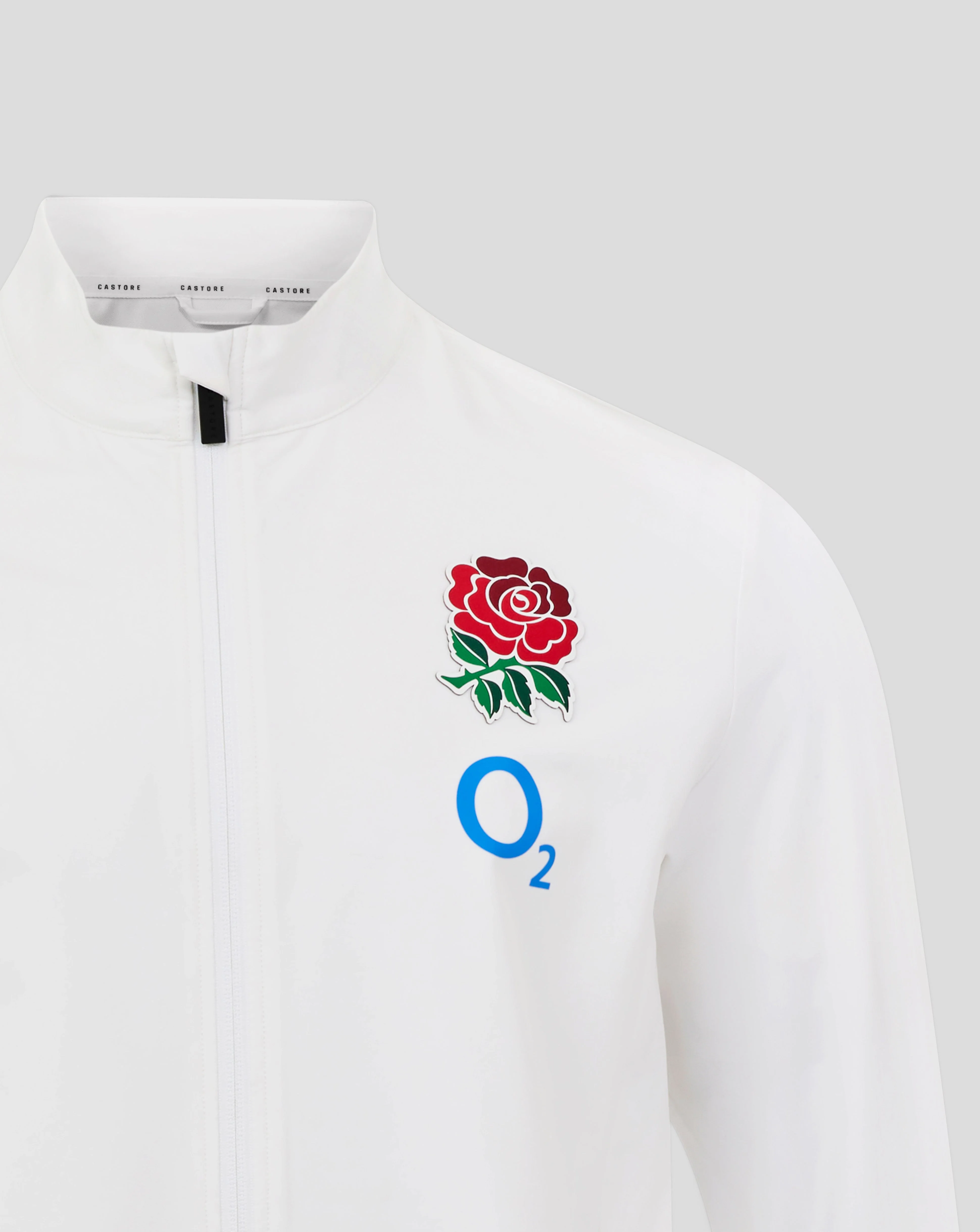 England Rugby Men's Long Sleeve Anthem Jacket O2 – Brilliant White - Image 3
